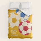 Love This Game - Football Illustration Duvet Cover Gallery Image 6