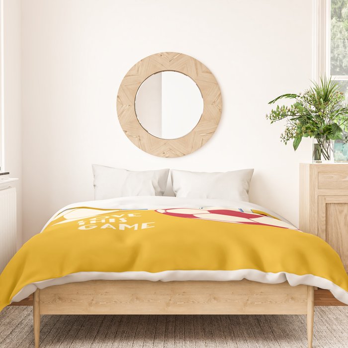 Love This Game - Football Illustration Duvet Cover Gallery Image 3