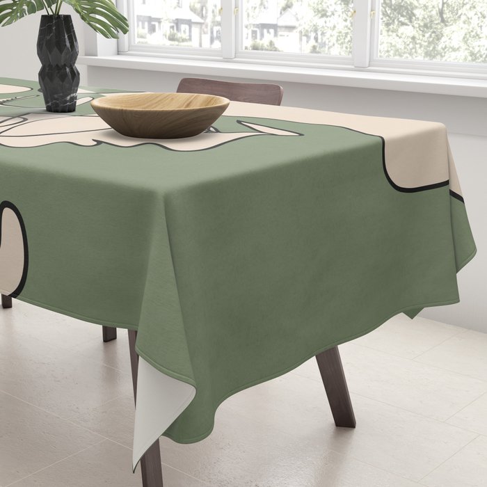 Abstract Faces 7 Tablecloth Gallery Image 3
