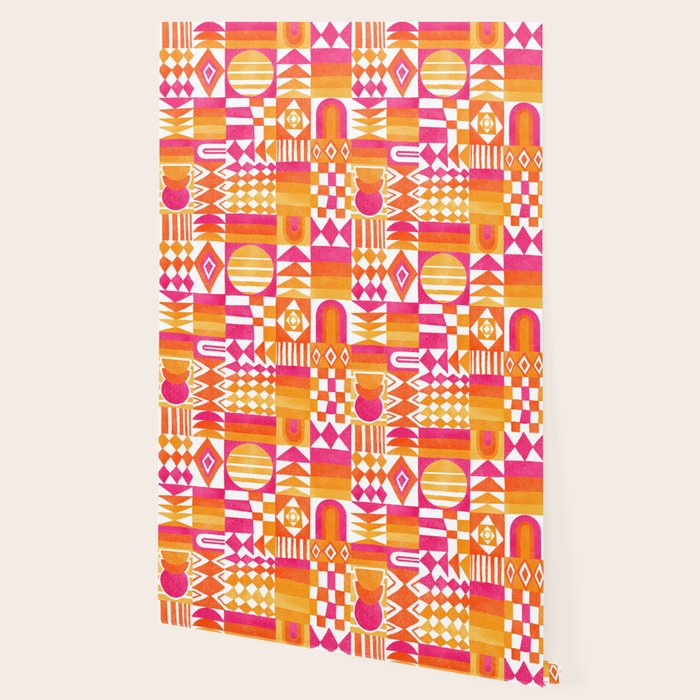 Geometric Tapestry - Summer Sunshine  Wallpaper Gallery Image 2