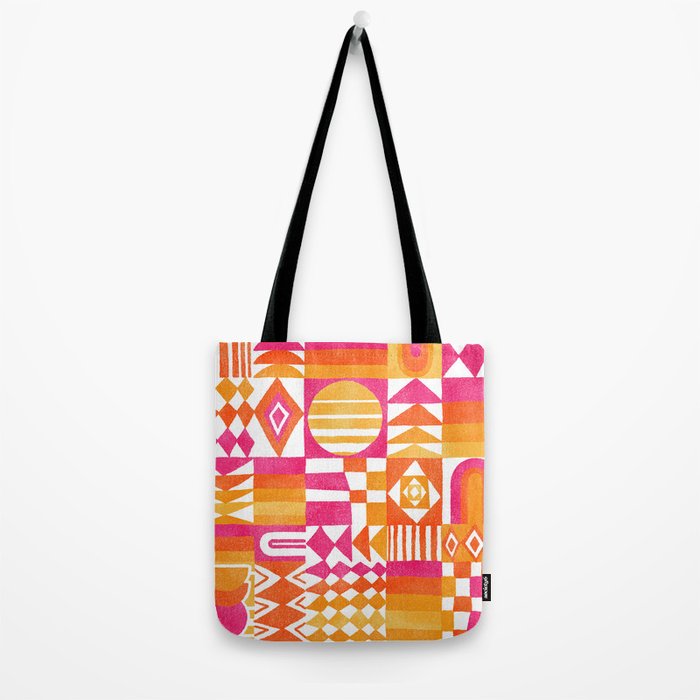 Geometric Tapestry - Summer Sunshine  Tote Bag Gallery Image 2