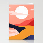 Colorful nature mountain landscape art Stationery Card Gallery Image 2