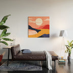 Colorful nature mountain landscape art Wood Wall Art Gallery Image 2