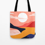 Colorful nature mountain landscape art Tote Bag Gallery Image 1