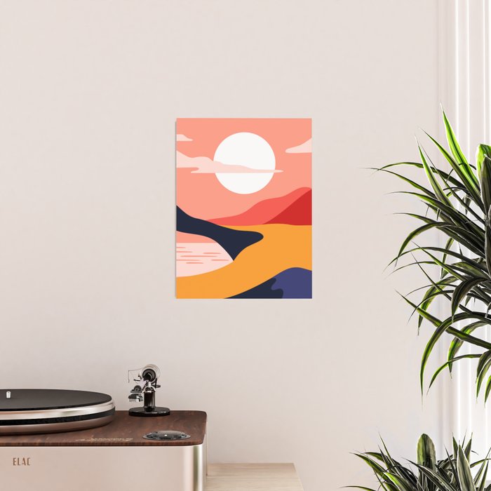 Colorful nature mountain landscape art Poster Gallery Image 2