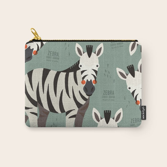 Zebra, Wildlife of Africa Carry All Pouch Gallery Image 1
