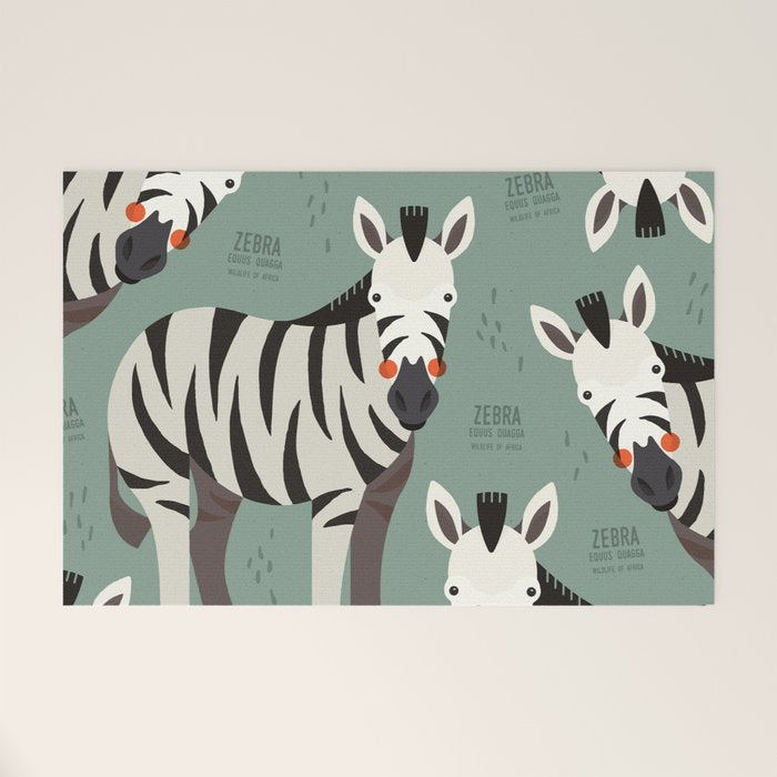 Zebra, Wildlife of Africa Welcome Mat Gallery Image 1