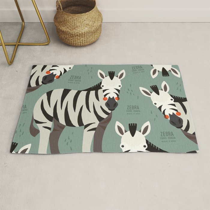 Zebra, Wildlife of Africa Rug Gallery Image 1
