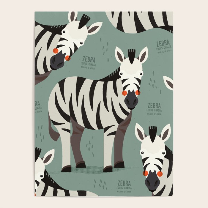 Zebra, Wildlife of Africa Poster Gallery Image 1