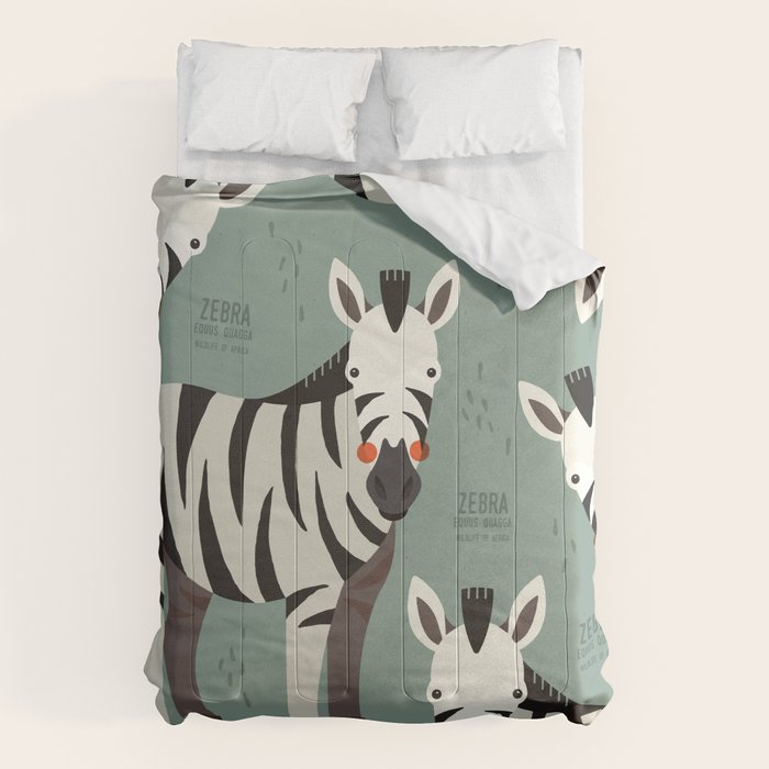 Zebra, Wildlife of Africa Comforter Gallery Image 6