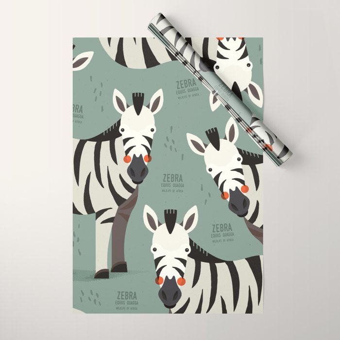 Zebra, Wildlife of Africa Wrapping Paper Gallery Image 1