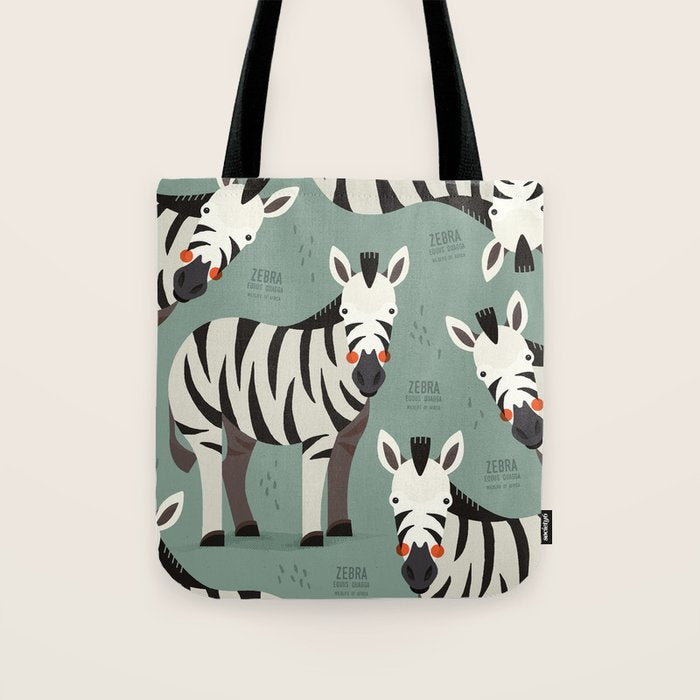 Zebra, Wildlife of Africa Tote Bag Gallery Image 1