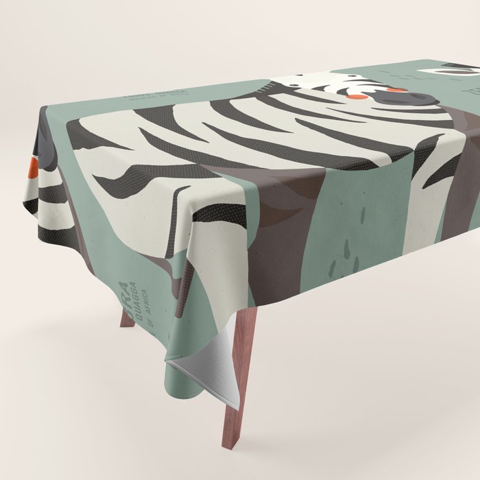 Zebra, Wildlife of Africa Tablecloth Gallery Image 1