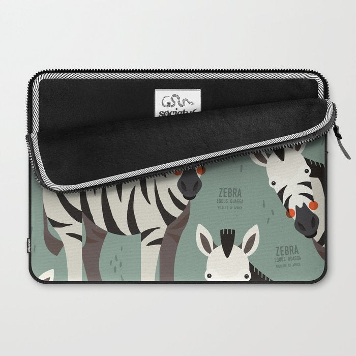 Zebra, Wildlife of Africa Laptop Sleeve Gallery Image 2
