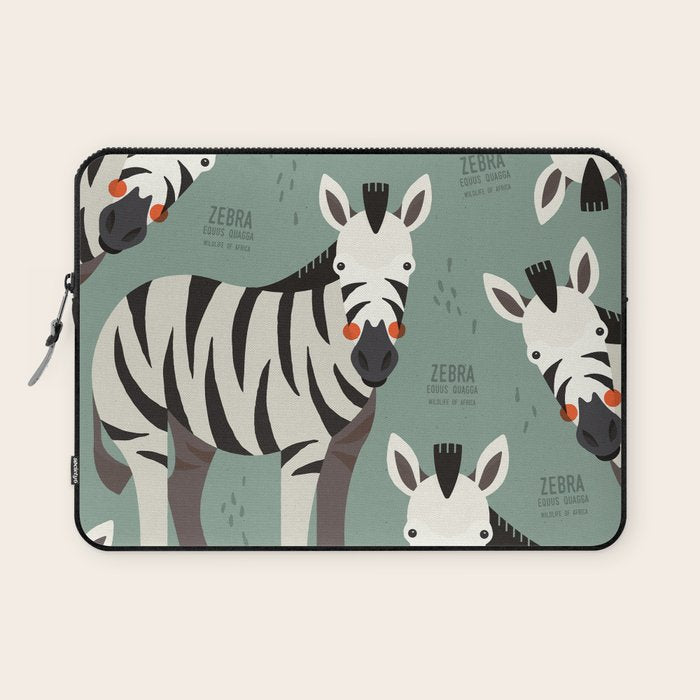 Zebra, Wildlife of Africa Laptop Sleeve Gallery Image 1