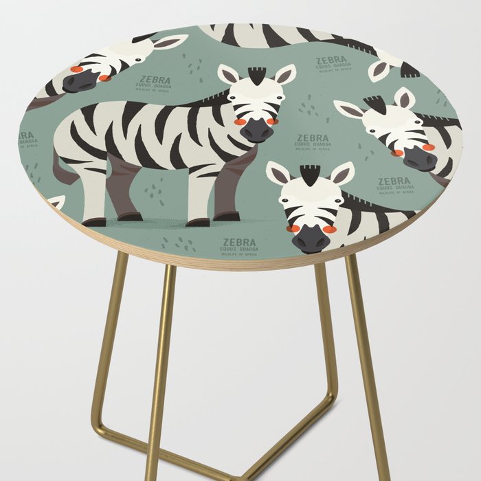 Zebra, Wildlife of Africa Side Table Gallery Image 2