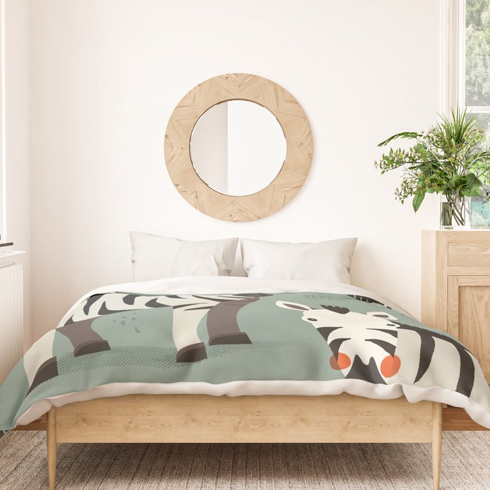 Zebra, Wildlife of Africa Duvet Cover Gallery Image 3