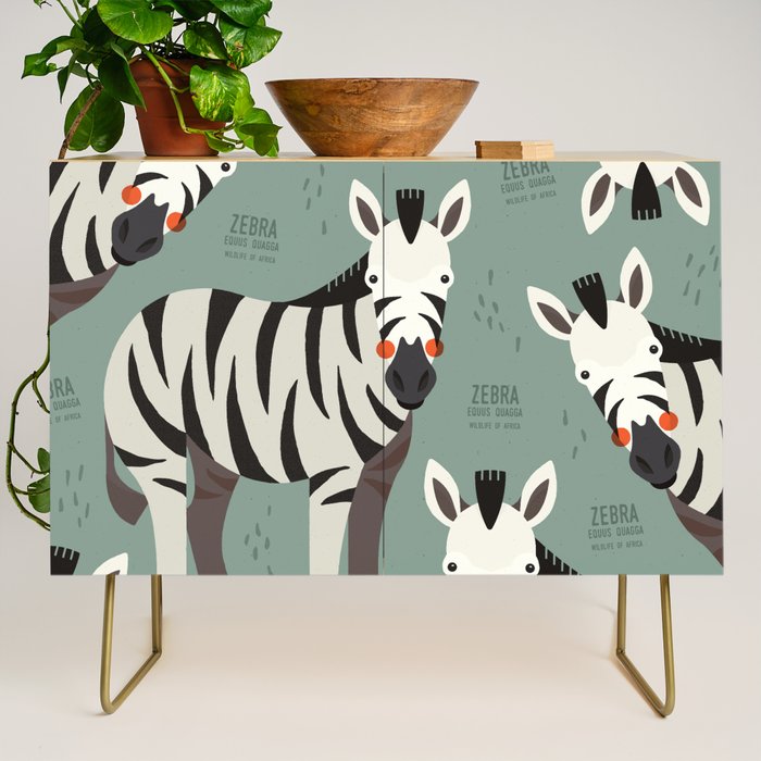 Zebra, Wildlife of Africa Credenza Gallery Image 1