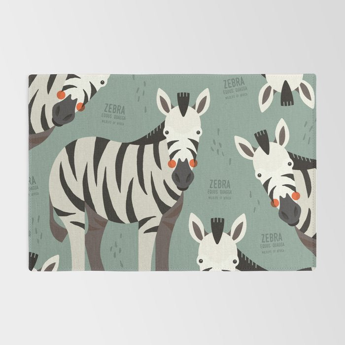 Zebra, Wildlife of Africa Rug Gallery Image 2