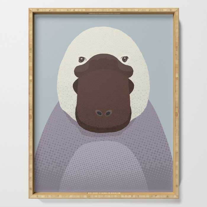 Whimsy Platypus, Animal Portrait Serving Tray Gallery Image 1