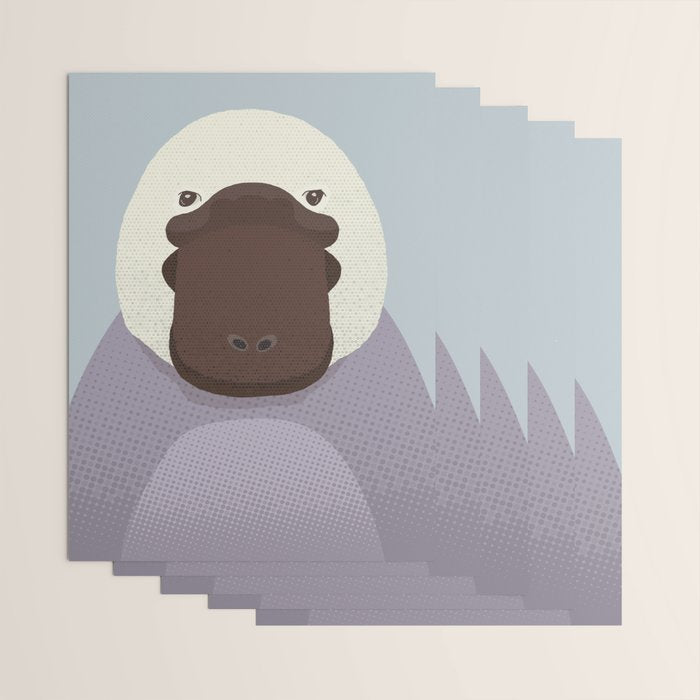 Whimsy Platypus, Animal Portrait Wrapping Paper Gallery Image 3