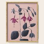 Fuchsia Botanical Drawing Serving Tray Gallery Image 1