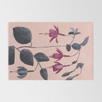 Fuchsia Botanical Drawing Rug Gallery Image 2