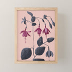 Fuchsia Botanical Drawing Mini Art Print Gallery Image 1