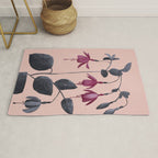 Fuchsia Botanical Drawing Rug Gallery Image 1