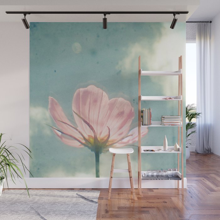 Pink Cosmos Wall Mural Gallery Image 1