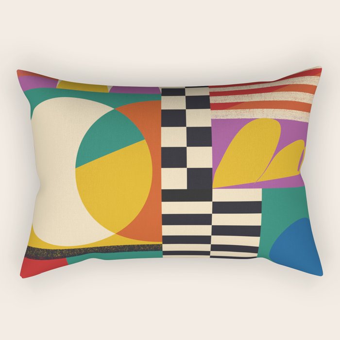 Geometric Movement Rectangular Pillow Gallery Image 1