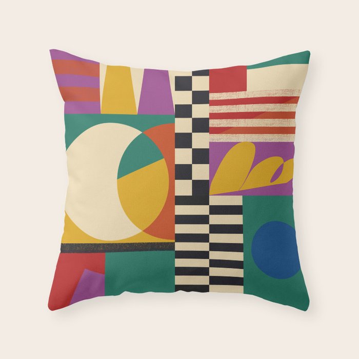 Geometric Movement Throw Pillow Gallery Image 6