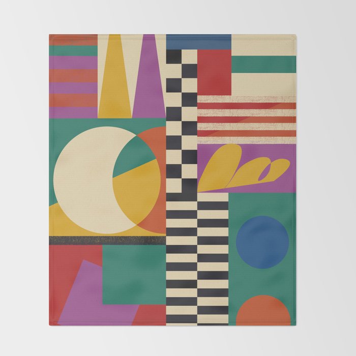 Geometric Movement Throw Blanket Gallery Image 2