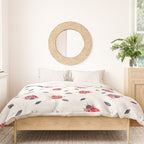 Lucky Ladybugs & Black Leaves Duvet Cover Gallery Image 3