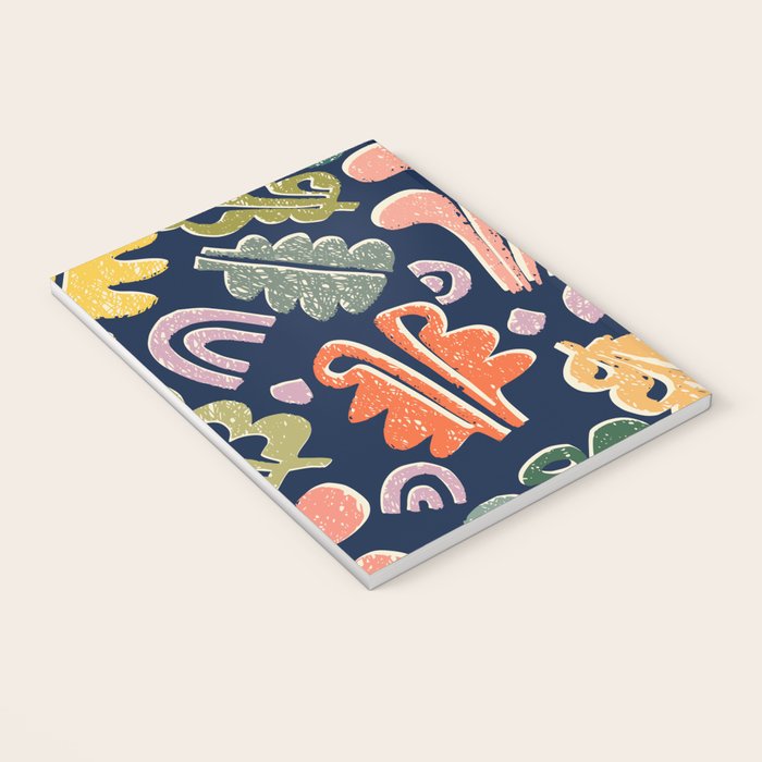 Block print leaves pattern Notebook Gallery Image 3
