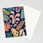 Block print leaves pattern Stationery Card Gallery Image 2