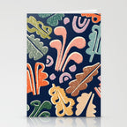 Block print leaves pattern Stationery Card Gallery Image 2