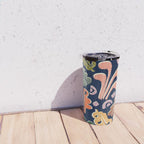 Block print leaves pattern Travel Mug Gallery Image 4