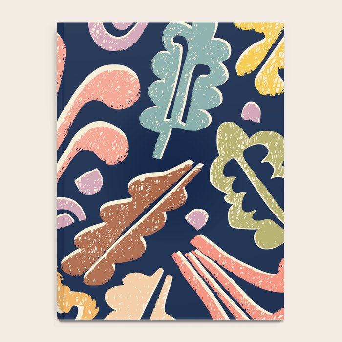 Block print leaves pattern Notebook Gallery Image 4