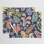 Block print leaves pattern Placemat Gallery Image 1