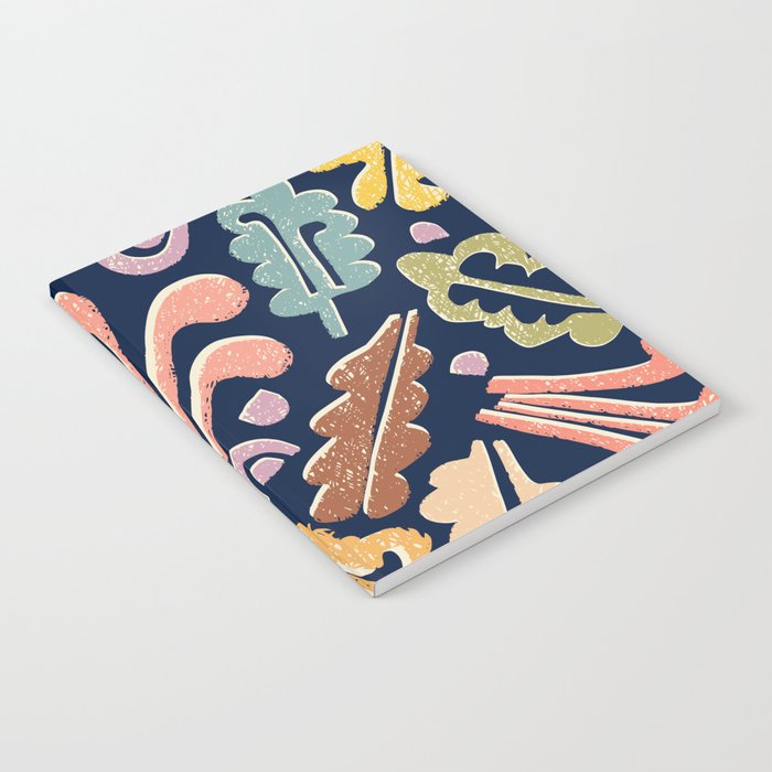 Block print leaves pattern Notebook Gallery Image 2