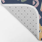 Block print leaves pattern Bath Mat Gallery Image 2