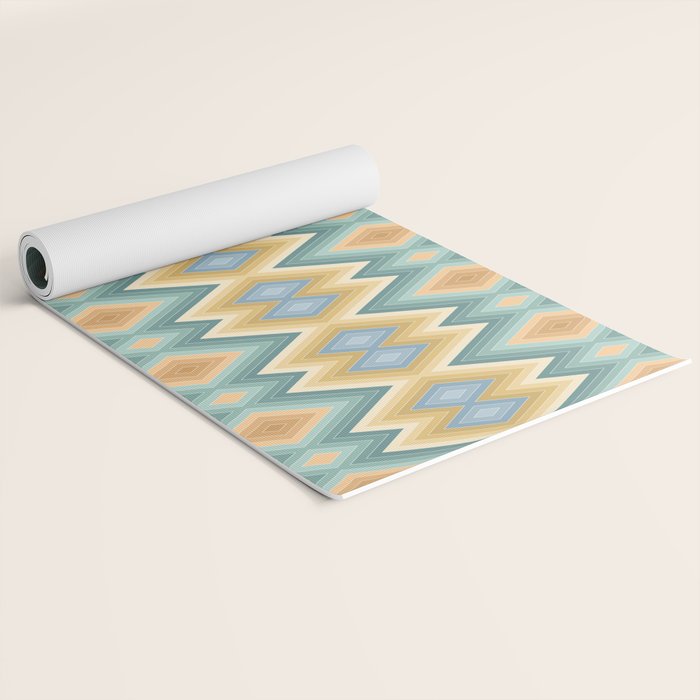 Boho Western Geometric Pattern VI Yoga Mat Gallery Image 2