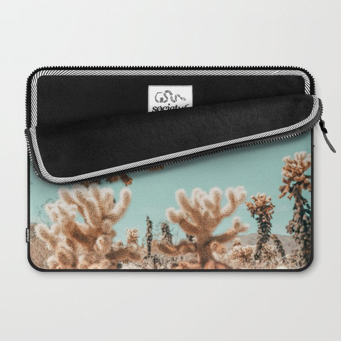 Cholla Cactus - Joshua Tree Desert Landscape, Nature Photography Laptop Sleeve Gallery Image 2