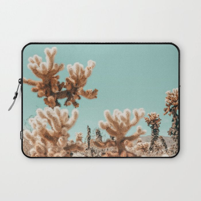 Cholla Cactus - Joshua Tree Desert Landscape, Nature Photography Laptop Sleeve Gallery Image 1
