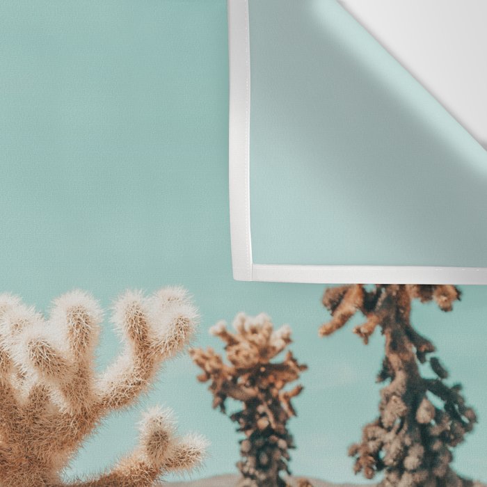 Cholla Cactus - Joshua Tree Desert Landscape, Nature Photography Wall Tapestry Gallery Image 3