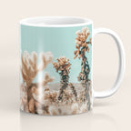 Cholla Cactus - Joshua Tree Desert Landscape, Nature Photography Coffee Mug Gallery Image 1