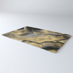 Gold and Black Modern Abstract Art Print Rug Gallery Image 3