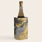 Gold and Black Modern Abstract Art Print Wine Chiller Gallery Image 1