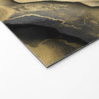 Gold and Black Modern Abstract Art Print Welcome Mat Gallery Image 2